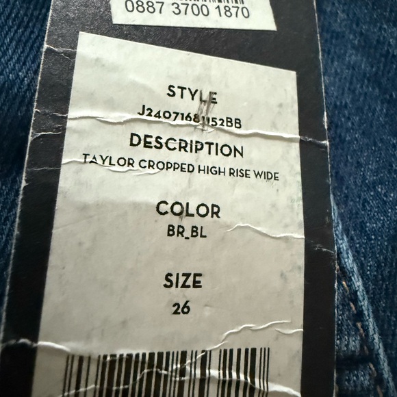 Veronica Beard Taylor Cropped High Rise Wide Jeans - Picture 5 of 7